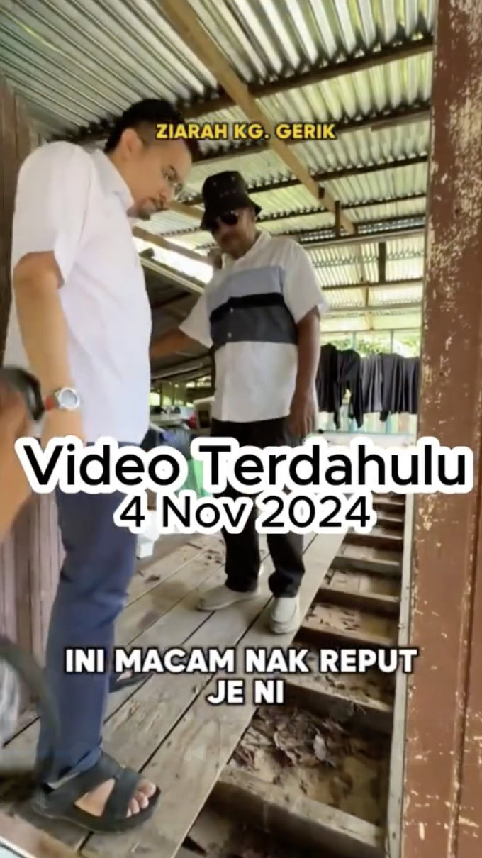 Ketua Cawangan UMNO malu lihat penduduk tinggal di rumah uzur, segera beri bantuan
