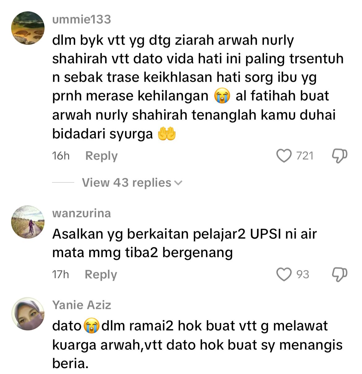 Vida ziarah pusara Nurly Shahirah