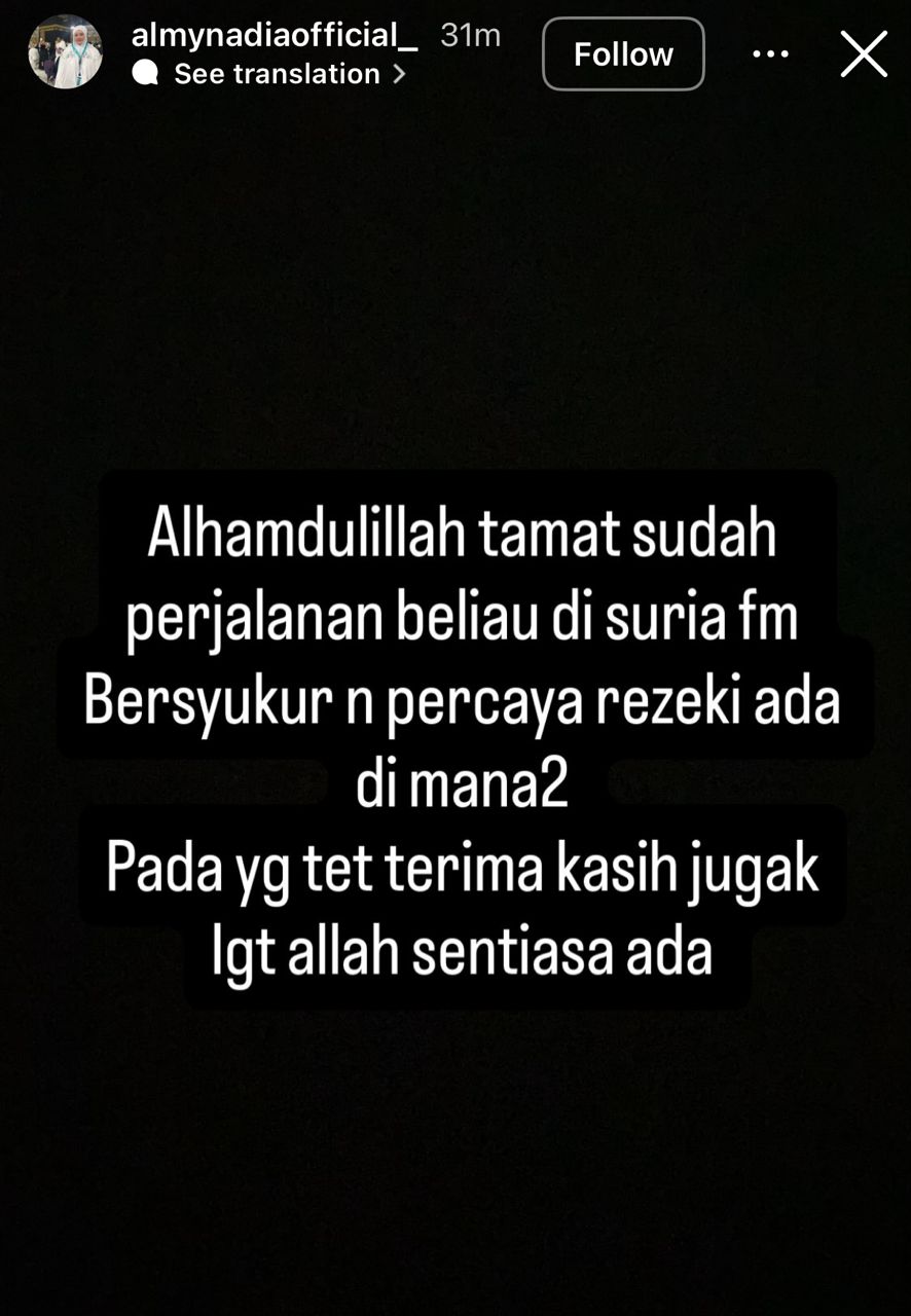 Fizz Fairuz tinggalkan Suria FM