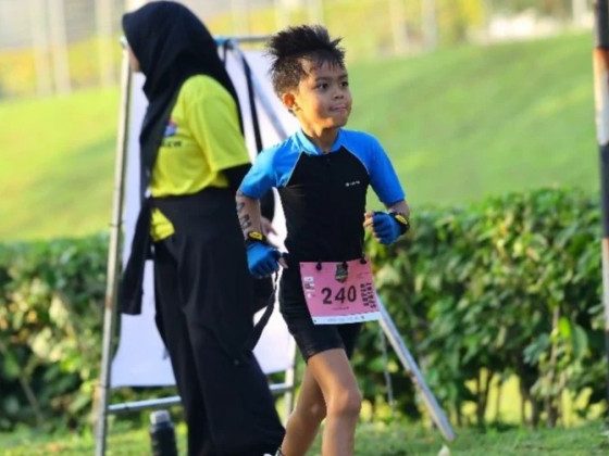 Anak Bella Atillah sertai triatlon