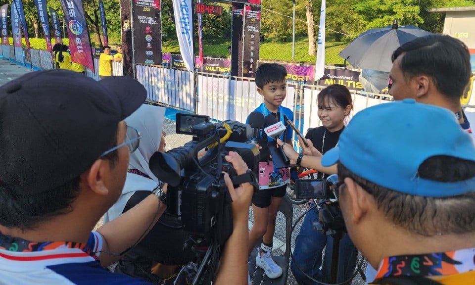 Anak Bella Atillah sertai triatlon