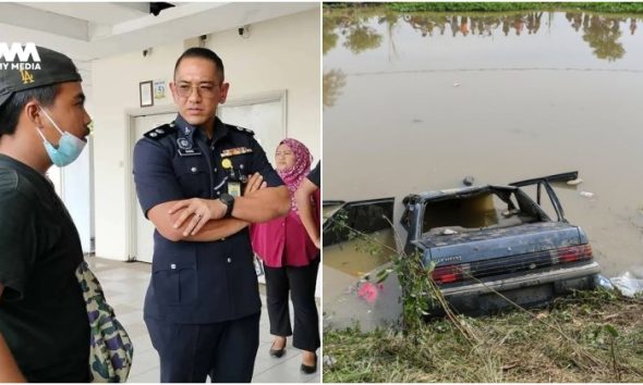 Kereta dinaiki enam beranak dipercayai terbabas