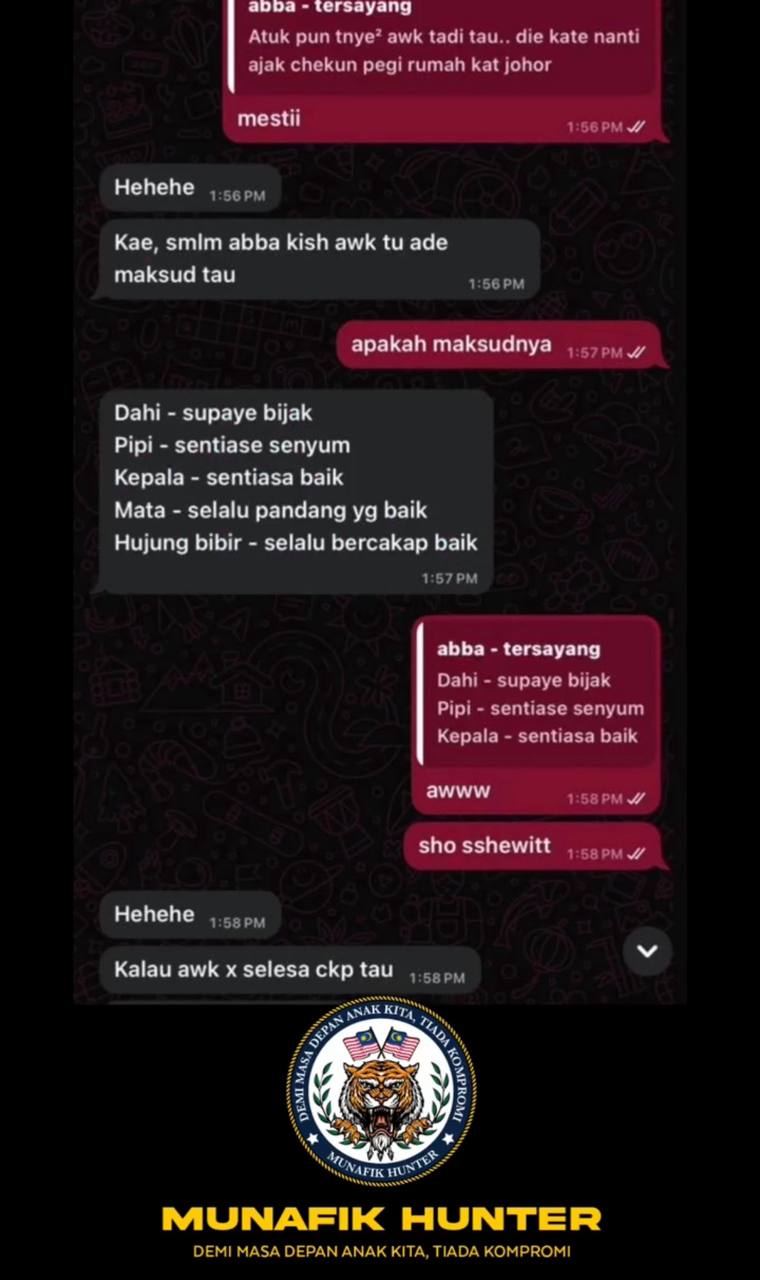 Mesej jijik penyanyi lelaki