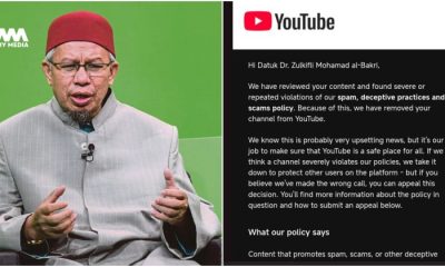 YouTube padam saluran rasmi Dr. Zulkifli