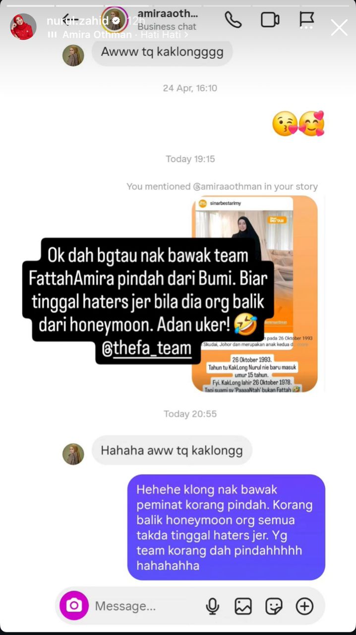 Nurulhidayah berseloroh