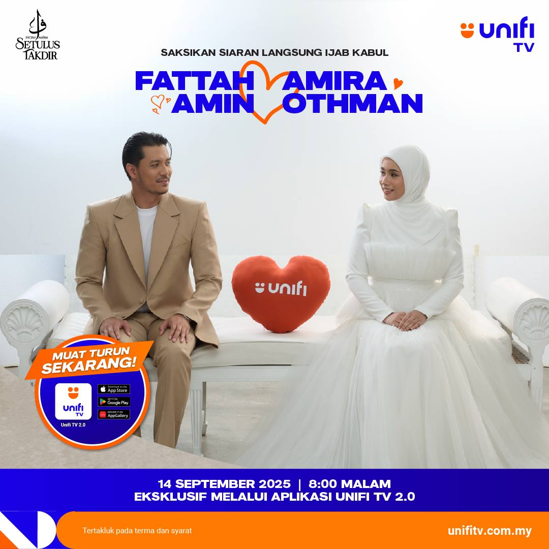 Majlis nikah disiar secara langsung di Unifi TV FATTAH AMIN
