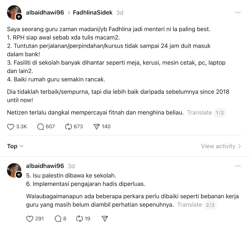 Guru tampil pertahan