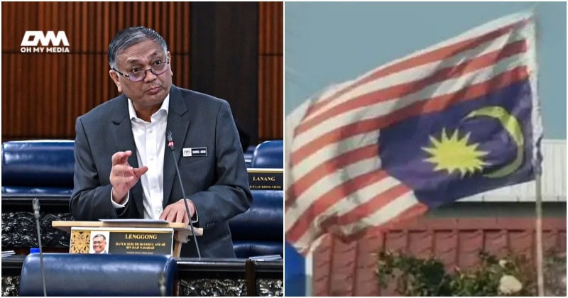 kes pasang bendera Malaysia terbalik