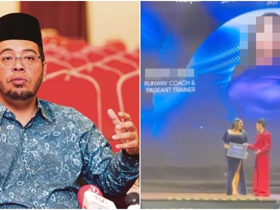 lelaki pakai gaun terbelah sampai paha