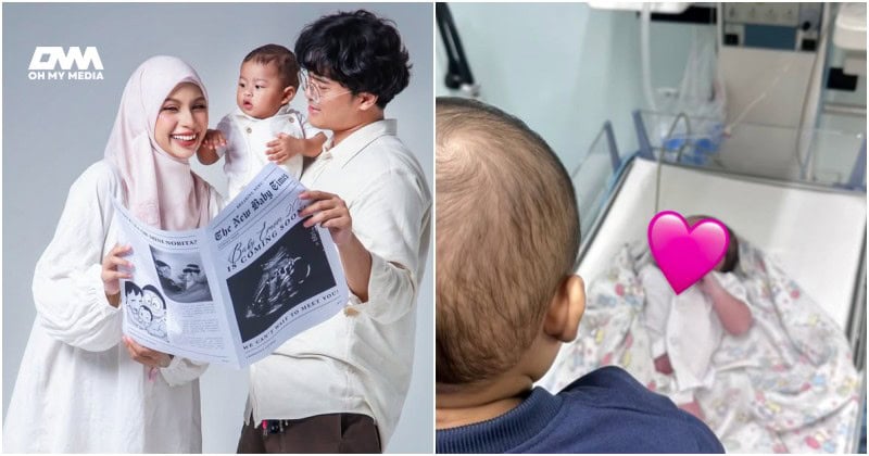 Syasya Rizal & suami timang anak kedua