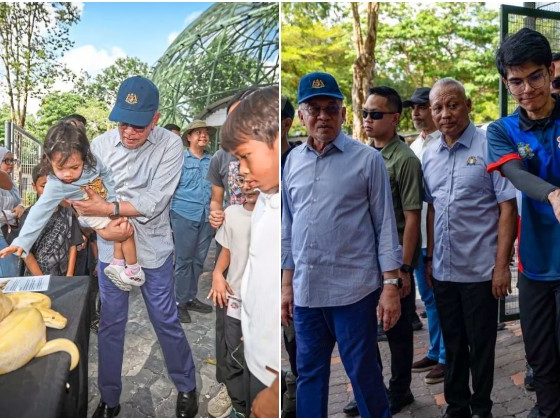 PM Anwar santuni pengunjung di Zoo