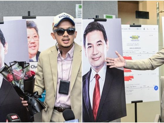 Caprice hadiah sejambak bunga buat Rafizi