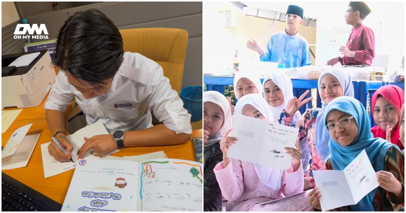 Adam Adli terima kad raya daripada murid, turun padang ke sekolah balas dengan tulisan tangan Adam Adli terima kad raya daripada murid, turun padang ke sekolah balas dengan tulisan tangan